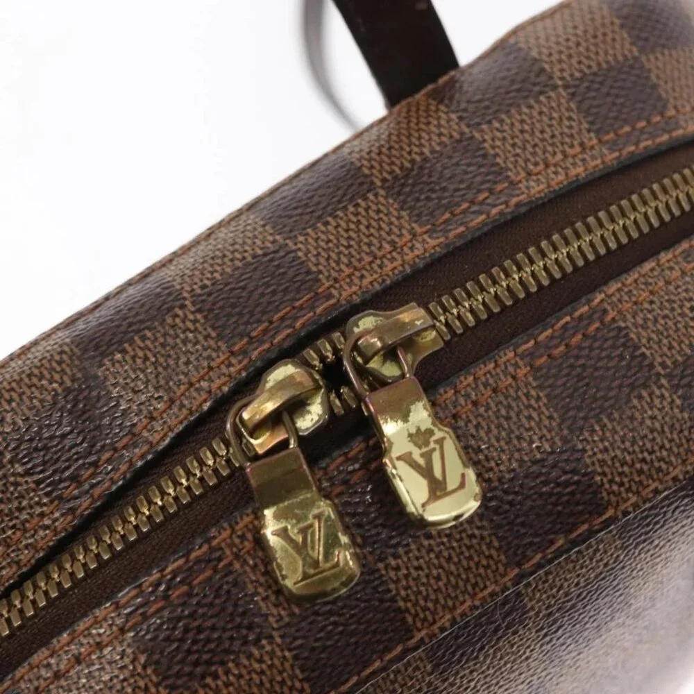 LOUIS VUITTON Damier Ebene Spontini Hand Bag SPO 2way M47500 LV Auth 155011